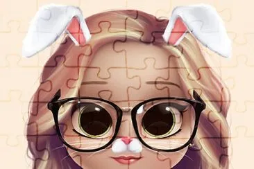 Chica con lentes jigsaw puzzle