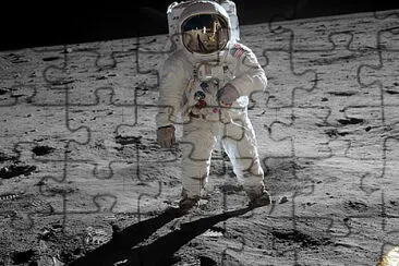 Buzz Aldrin on the Moon jigsaw puzzle