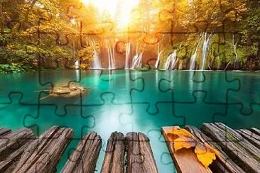 lago azul jigsaw puzzle