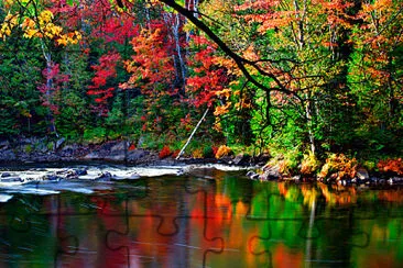 autumn lake jigsaw puzzle