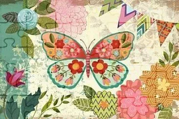 Mariposa con Banderines jigsaw puzzle