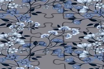 Flor Azul Fondo Gris jigsaw puzzle