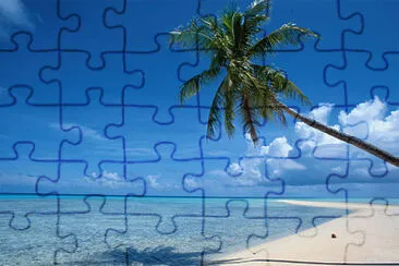 Lonely palm tree jigsaw puzzle