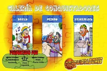 פאזל של GalerÃ­a de conquistadores: David, Pedro, NehemÃ­as