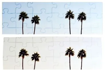 Palm trees on filters jigsaw puzzle