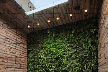 Green wall jigsaw puzzle