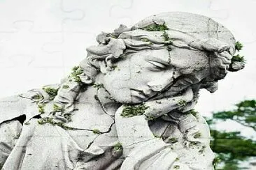 Cracked statue