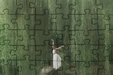 Lady at the lake jigsaw puzzle