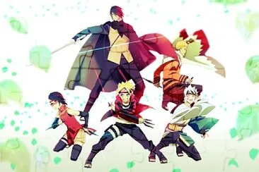 פאזל של Naruto, Sasuke y el equipo 7