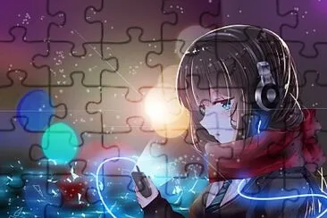 Chica anime escuchando mÃºsica