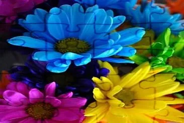 Flores de Colores Vivos jigsaw puzzle