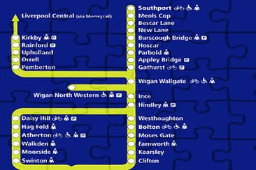 northern rail train map jigsaw puzzle