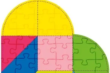 colorido jigsaw puzzle