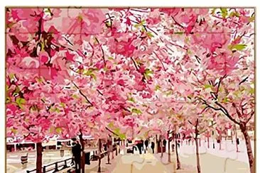 pink tree jigsaw puzzle