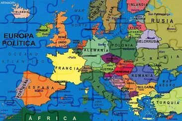 mapa de europa jigsaw puzzle