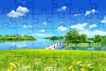 hermoso paisaje de campo jigsaw puzzle