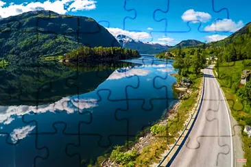 lago azul jigsaw puzzle