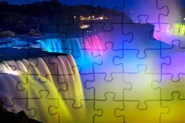 Waterfall at Night jigsaw puzzle