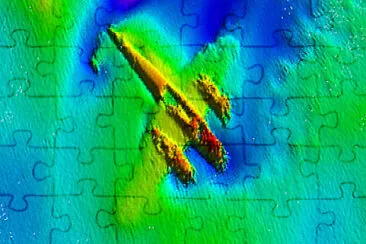 WWII German Bomber under sea