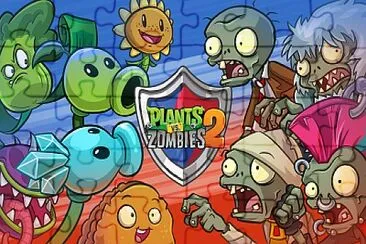 פאזל של plantas vs zombies