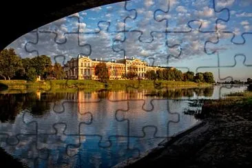 Jelgava (Mitau) Courlande le soir