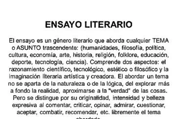 ENSAYO LITERARIO jigsaw puzzle