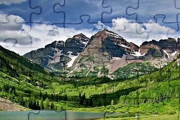 Maroon Bell colorado rocosas jigsaw puzzle