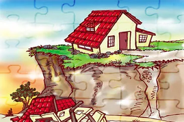 HistÃ³ria das casas na rocha e na areia jigsaw puzzle