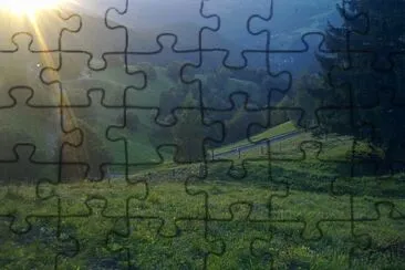 Aussicht mit Abendsonne jigsaw puzzle