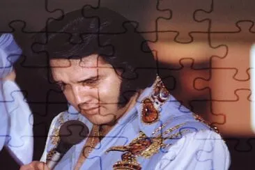 Elvis in blue jigsaw puzzle