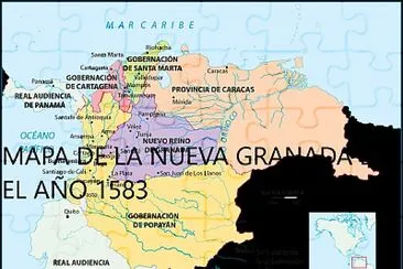 MAPA DE LA NUEVA GRANADA EN EL AÃ‘O 1583 jigsaw puzzle