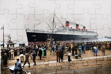 1936 RMS Queen Mary on her maiden voyage