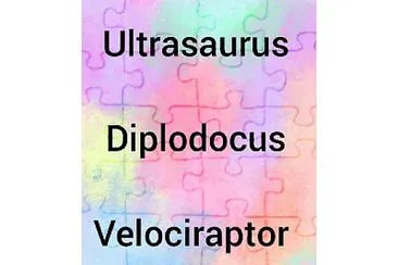 פאזל של encuentra el nombre de los dinosaurios