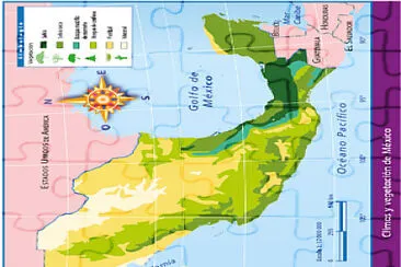 Mapa de vegetaciÃ³n y clima de Mexico