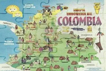 mapa indigena de colombia jigsaw puzzle