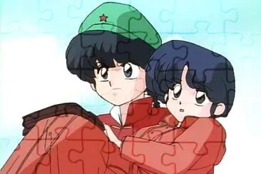 פאזל של ranma carga a akane