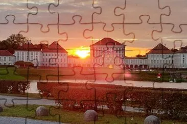 Sonnenuntergang Nymphenburg jigsaw puzzle