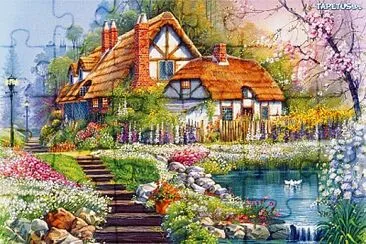 Casita con lago jigsaw puzzle