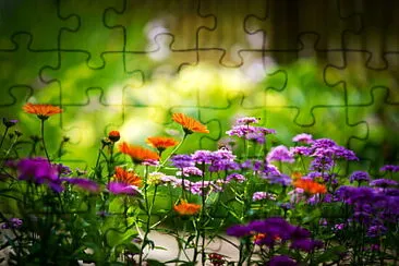 Flower jigsaw puzzle