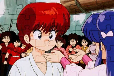 shampoo besa a ranma en la mejilla