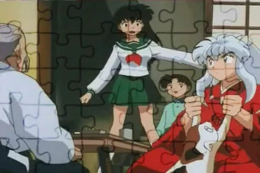 kagome se sorprende al ver a inuyasha en su casa