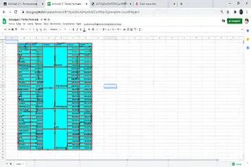 hoja de calculo