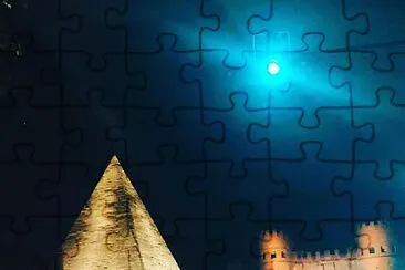 Piramide Cestia by night jigsaw puzzle