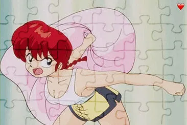 פאזל של ranma se imagina ser una linda chica ranma 1/2