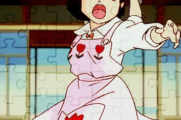 akane va a golpear a ranma con un sarten ranma 1/2 jigsaw puzzle