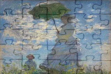 MoÃ§a com sombrinha jigsaw puzzle