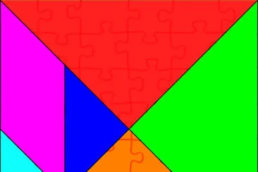 פאזל של tangram