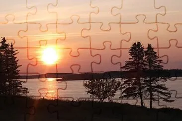 Sunset over Cobscook Bay jigsaw puzzle