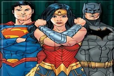 פאזל של Superman, Wonder Woman, Batman