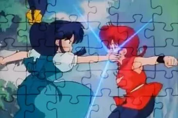 akane le da una cachetada a ranma ranma 1/2 jigsaw puzzle